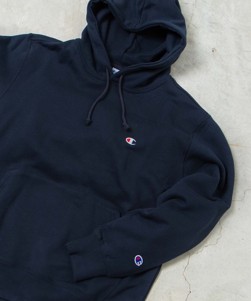 Champion（チャンピオン）の「WEGO/Champion ワンポイント刺繍裏毛スウェットプルパーカー（パーカー・メンズ・ワイン/ホワイト/ネイビー/杢グレー/ブラック/オートミール・MEDIUM/LARGE/X-LARGE）」の8枚目の写真