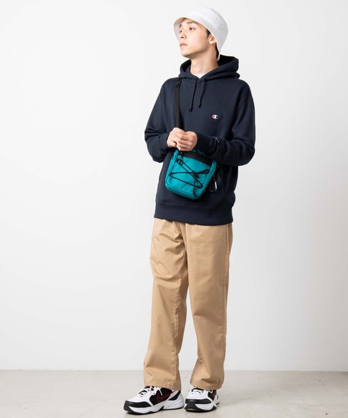 Champion（チャンピオン）の「WEGO/Champion ワンポイント刺繍裏毛スウェットプルパーカー（パーカー・メンズ・ワイン/ホワイト/ネイビー/杢グレー/ブラック/オートミール・MEDIUM/LARGE/X-LARGE）」の19枚目の写真