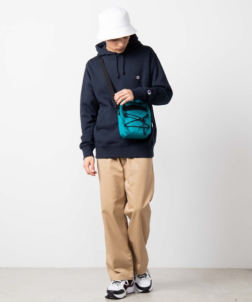Champion（チャンピオン）の「WEGO/Champion ワンポイント刺繍裏毛スウェットプルパーカー（パーカー・メンズ・ワイン/ホワイト/ネイビー/杢グレー/ブラック/オートミール・MEDIUM/LARGE/X-LARGE）」の18枚目の写真