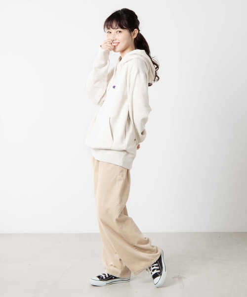 Champion（チャンピオン）の「WEGO/Champion ワンポイント刺繍裏毛スウェットプルパーカー（パーカー・メンズ・ワイン/ホワイト/ネイビー/杢グレー/ブラック/オートミール・MEDIUM/LARGE/X-LARGE）」の22枚目の写真