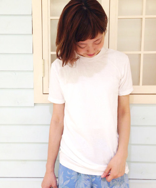 Kastane（カスタネ）の「【Kastane】USAミリタリーTEE（Tシャツ/カットソー・レディース・オフホワイト/サックスブルー/ピンク・FREE）」の13枚目の写真