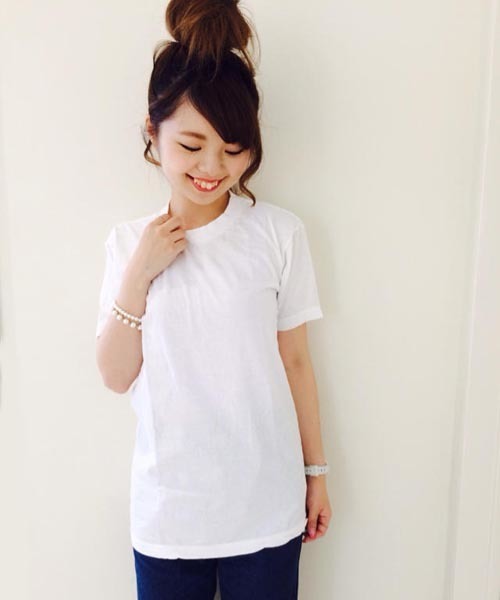 Kastane（カスタネ）の「【Kastane】USAミリタリーTEE（Tシャツ/カットソー・レディース・オフホワイト/サックスブルー/ピンク・FREE）」の11枚目の写真