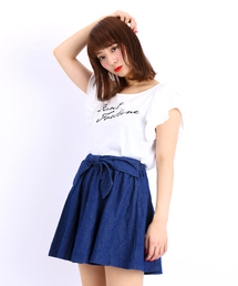 WEGO | WEGO/スリーブフリルプリントTシャツ(Tシャツ/カットソー)