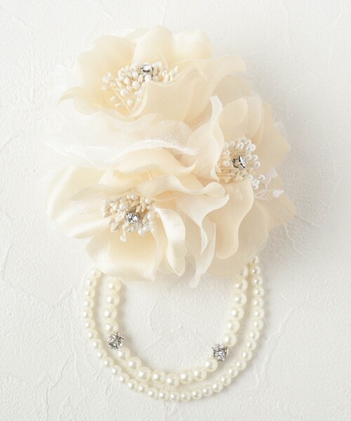 SHOO・LA・RUE（シューラルー）の「【入卒/セレモニー】ゴージャスコサージュ（ブローチ/コサージュ・レディース・オフホワイト/ライトベージュ/ピンク系/ピンク系5/ホワイト系3/ベージュ系その他3/ネイビー系1/ホワイト系4/ピンク系6/ベージュ系その他4・00）」の6枚目の写真