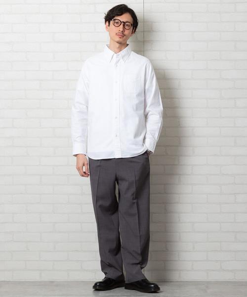 coen（コーエン）の「オックスフォードボタンダウン長袖シャツ（シャツ/ブラウス・メンズ・ホワイト/ネイビー・LARGE/X-LARGE/MEDIUM/SMALL）」の13枚目の写真