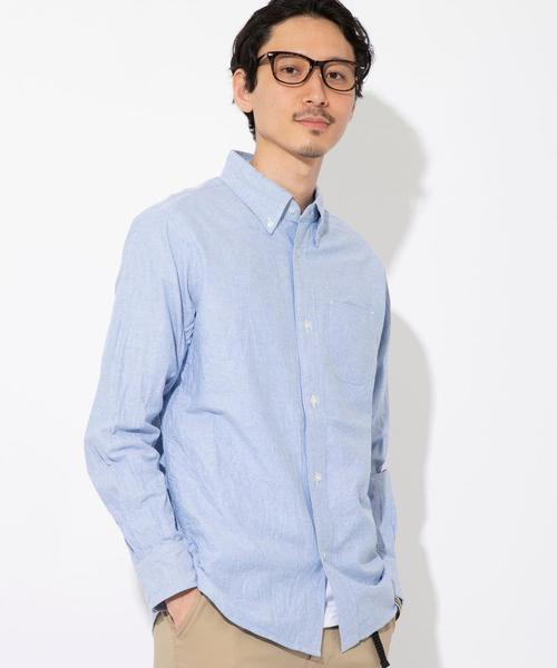 coen（コーエン）の「オックスフォードボタンダウン長袖シャツ（シャツ/ブラウス・メンズ・ホワイト/ネイビー・LARGE/X-LARGE/MEDIUM/SMALL）」の11枚目の写真