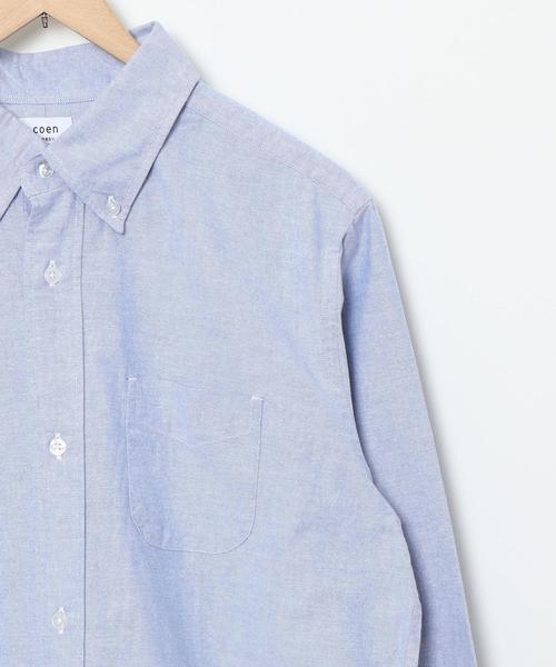 coen（コーエン）の「オックスフォードボタンダウン長袖シャツ（シャツ/ブラウス・メンズ・ホワイト/ネイビー・LARGE/X-LARGE/MEDIUM/SMALL）」の3枚目の写真