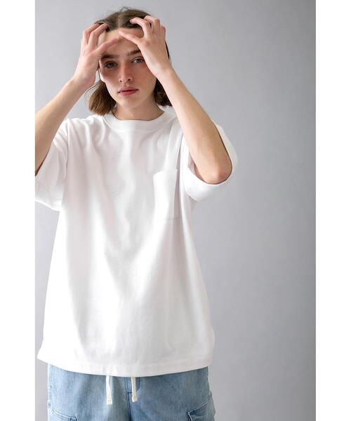 MONKEY TIME（モンキータイム）の「＜monkey time＞ TC/PONTI 1POC TEE/Tシャツ（Tシャツ/カットソー・メンズ・ブラック/ベージュ/ケリー/ホワイト/ライトピンク・S/XL/M/L）」の2枚目の写真