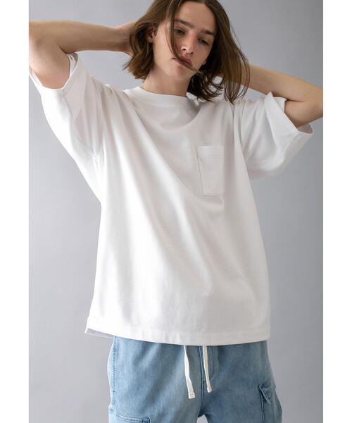 MONKEY TIME（モンキータイム）の「＜monkey time＞ TC/PONTI 1POC TEE/Tシャツ（Tシャツ/カットソー・メンズ・ブラック/ベージュ/ケリー/ホワイト/ライトピンク・S/XL/M/L）」の6枚目の写真