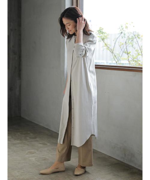 AMERICAN HOLIC（アメリカンホリック）の「ラウンドヘムリブフロントボタンカーディガン　＊（カーディガン/ボレロ・レディース・チャコールグレー/ライトグレー/ブラック/ベージュ・M/L）」の11枚目の写真