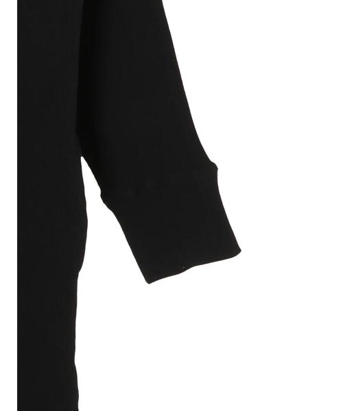 AMERICAN HOLIC（アメリカンホリック）の「ラウンドヘムリブフロントボタンカーディガン　＊（カーディガン/ボレロ・レディース・チャコールグレー/ライトグレー/ブラック/ベージュ・M/L）」の16枚目の写真