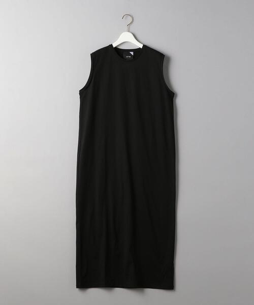 ATON（エイトン）の「＜ATON（エイトン）＞ジャージー ノースリーブ ワンピース（ワンピース・レディース・ロイヤルブルー/ブラック・2）」の2枚目の写真