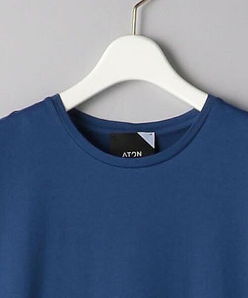 ATON（エイトン）の「＜ATON（エイトン）＞ジャージー ノースリーブ ワンピース（ワンピース・レディース・ロイヤルブルー/ブラック・2）」の8枚目の写真
