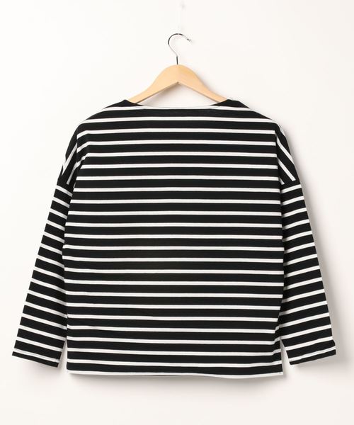 fifth（フィフス）の「オーバーサイズボーダーロンＴ（Tシャツ/カットソー・レディース・ブラック/ライトカーキ・MEDIUM）」の10枚目の写真