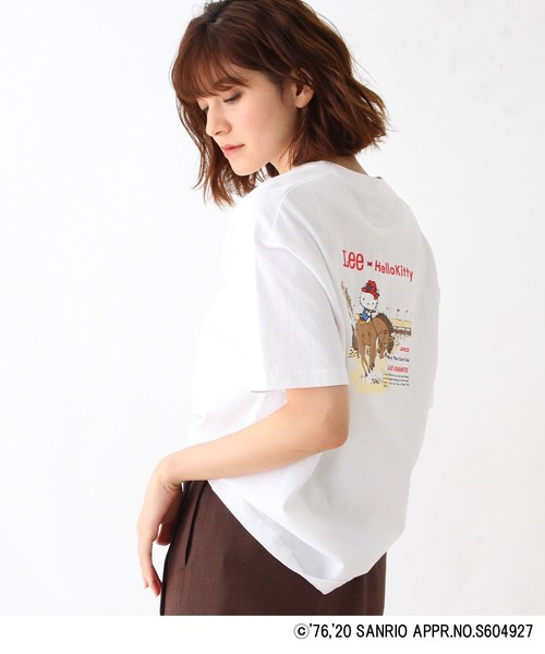 ハローキティコラボ（ハローキティコラボ）の「Lee(R)×Kitty バックプリントTシャツ（Tシャツ/カットソー・レディース・ブラック/ベージュ/アイボリー・02/03）」の2枚目の写真