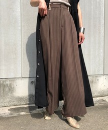 &g'aime | 【&g'aime】ストライプワイドパンツ/スラックス(スラックス)