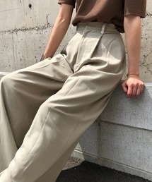 &g'aime | 【&g'aime】ストライプワイドパンツ/スラックス(スラックス)