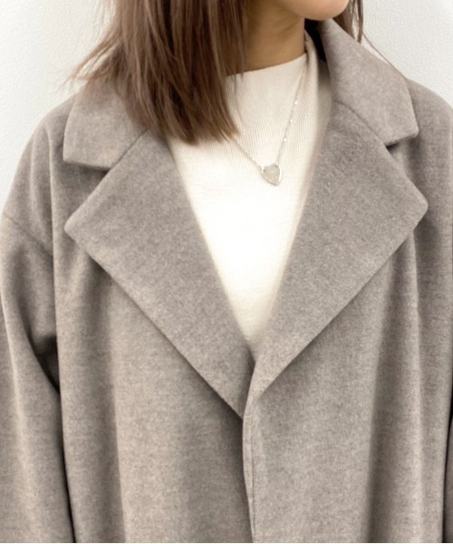 apres jour mignon（アプレジュールミニョン）の「ガウンコート【ZOZOTOWN限定アイテム】★20AW（チェスターコート・レディース・ダークブラウン/モカ/ブラウン系その他・フリー）」の6枚目の写真