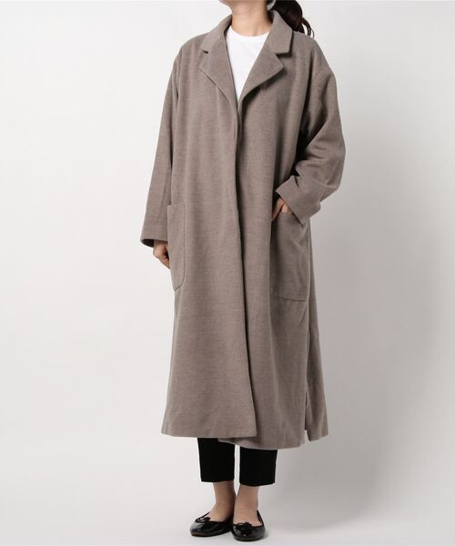 apres jour mignon（アプレジュールミニョン）の「ガウンコート【ZOZOTOWN限定アイテム】★20AW（チェスターコート・レディース・ダークブラウン/モカ/ブラウン系その他・フリー）」の10枚目の写真