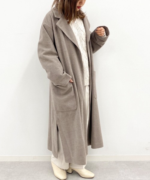 apres jour mignon（アプレジュールミニョン）の「ガウンコート【ZOZOTOWN限定アイテム】★20AW（チェスターコート・レディース・ダークブラウン/モカ/ブラウン系その他・フリー）」の17枚目の写真
