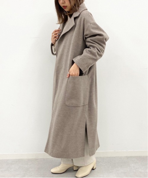 apres jour mignon（アプレジュールミニョン）の「ガウンコート【ZOZOTOWN限定アイテム】★20AW（チェスターコート・レディース・ダークブラウン/モカ/ブラウン系その他・フリー）」の18枚目の写真