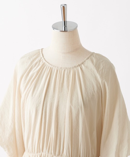 one after another NICE CLAUP（ワンアフターアナザーナイスクラップ）の「３Wayティアードチュニック（チュニック・レディース・ベージュ/オフホワイト/チェック/コーラル・FREE）」の16枚目の写真