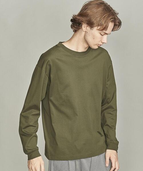 BEAUTY&YOUTH UNITED ARROWS（ビューティーアンドユースユナイテッドアローズ）の「BY ハイゲージ コットン ワイドフォルム Tシャツ（Tシャツ/カットソー・メンズ・ホワイト/ベージュ/ワインレッド/オリーブ/ネイビー・S/M/L/XL/XXL）」の3枚目の写真