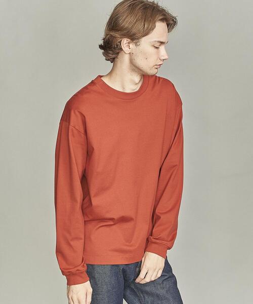 BEAUTY&YOUTH UNITED ARROWS（ビューティーアンドユースユナイテッドアローズ）の「BY ハイゲージ コットン ワイドフォルム Tシャツ（Tシャツ/カットソー・メンズ・ホワイト/ベージュ/ワインレッド/オリーブ/ネイビー・S/M/L/XL/XXL）」の5枚目の写真