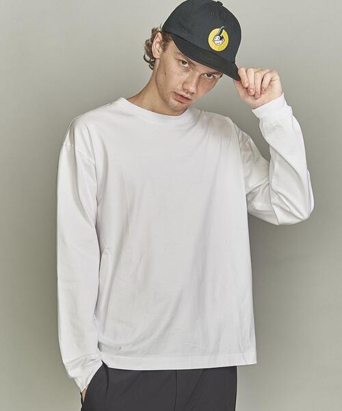 BEAUTY&YOUTH UNITED ARROWS（ビューティーアンドユースユナイテッドアローズ）の「BY ハイゲージ コットン ワイドフォルム Tシャツ（Tシャツ/カットソー・メンズ・ホワイト/ベージュ/ワインレッド/オリーブ/ネイビー・S/M/L/XL/XXL）」の12枚目の写真