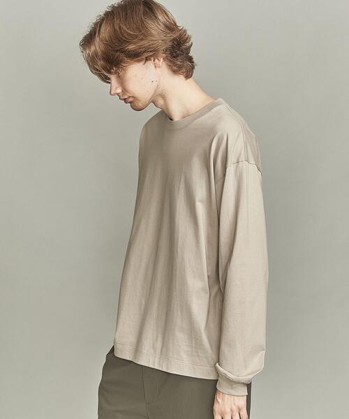 BEAUTY&YOUTH UNITED ARROWS（ビューティーアンドユースユナイテッドアローズ）の「BY ハイゲージ コットン ワイドフォルム Tシャツ（Tシャツ/カットソー・メンズ・ホワイト/ベージュ/ワインレッド/オリーブ/ネイビー・S/M/L/XL/XXL）」の16枚目の写真