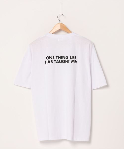 WEGO（ウィゴー）の「WEGO/フラッシュロゴビッグシルエットTシャツ（Tシャツ/カットソー・メンズ・ブラック/ホワイト・LARGE/MEDIUM）」の4枚目の写真