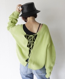 PAGEBOY | バックレースアップニット(ニット/セーター)