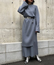 【&g'aime】ルーズシルエットロングニット