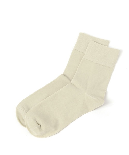 LAKOLE(ラコレ)の「ハイゲージクルーソックス / 898608(ソックス/靴下・レディース・ブラウン/ホワイト/ダークオリーブ/ベージュ/ブラック/ライトブルー/サンドグレー/スモーク/ブルー/チャコール/オレンジ/クリーム/ネイビー/ボルドー/グリーン/ライトグレー/ダークブルー・FREE)」の3枚目の写真