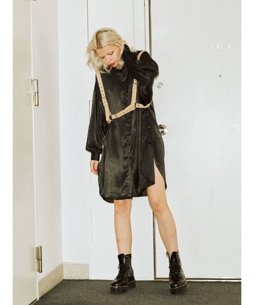 jouetie（ジュエティ）の「ノーカラービッグシャツ（シャツ/ブラウス・レディース・アイボリー/ブラック/グリーン/その他1・MEDIUM）」の7枚目の写真