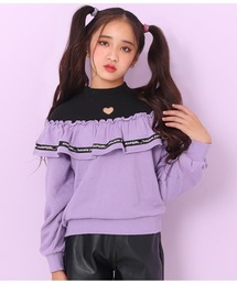 ANAP GｉRL（アナップガール）の「レイヤード風フリルトップス（Tシャツ/カットソー・キッズ）」