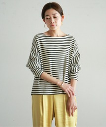NOMBRE IMPAIR | ワッフルボーダー ドルマンカットソー(Tシャツ/カットソー)