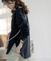 coen | 【レイヤードにも】ボートネックチュニックプルオーバー（シャツテール/ラウンドヘムカットソー）(Tシャツ/カットソー)