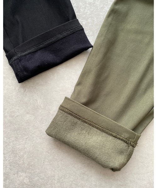 She's Closet(シーズクローゼット)の「裏起毛ウォームストレッチテーパードパンツ(その他パンツ・レディース・ブラック/ベージュ/カーキ・M/L/XL)」の4枚目の写真