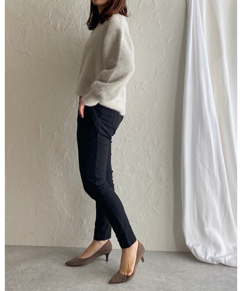 She's Closet(シーズクローゼット)の「裏起毛ウォームストレッチテーパードパンツ(その他パンツ・レディース・ブラック/ベージュ/カーキ・M/L/XL)」の6枚目の写真