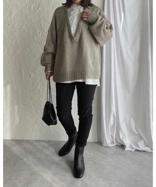 She's Closet(シーズクローゼット)の「裏起毛ウォームストレッチテーパードパンツ(その他パンツ・レディース・ブラック/ベージュ/カーキ・M/L/XL)」の11枚目の写真