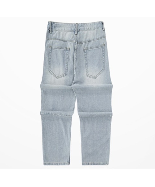 WESTBOY(ウエストボーイ)の「【WB VINTAGE】Wide Pants in Dameged Denim WBV21S07(デニムパンツ・メンズ・ブルー・M/L/XL)」の7枚目の写真