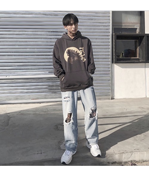 WESTBOY(ウエストボーイ)の「【WB VINTAGE】Wide Pants in Dameged Denim WBV21S07(デニムパンツ・メンズ・ブルー・M/L/XL)」の3枚目の写真