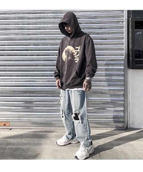 WESTBOY(ウエストボーイ)の「【WB VINTAGE】Wide Pants in Dameged Denim WBV21S07(デニムパンツ・メンズ・ブルー・M/L/XL)」の2枚目の写真