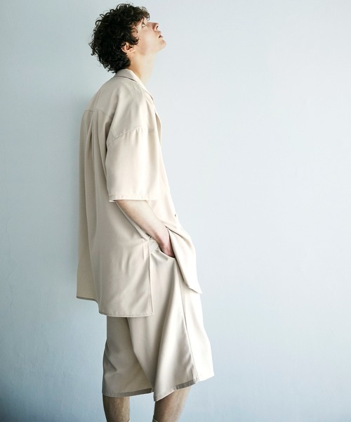 EMMA CLOTHES(エマクローズ)の「裾サイドロープ1タックワイドショーツ【EMMA CLOTHES/エマクローズ】(その他パンツ・メンズ・ブラック/ベージュ/ライラック/グレイッシュベージュ/キナリ・FREE)」の15枚目の写真