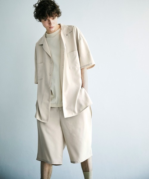 EMMA CLOTHES(エマクローズ)の「裾サイドロープ1タックワイドショーツ【EMMA CLOTHES/エマクローズ】(その他パンツ・メンズ・ブラック/ベージュ/ライラック/グレイッシュベージュ/キナリ・FREE)」の17枚目の写真