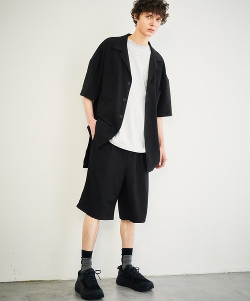 EMMA CLOTHES(エマクローズ)の「裾サイドロープ1タックワイドショーツ【EMMA CLOTHES/エマクローズ】(その他パンツ・メンズ・ブラック/ベージュ/ライラック/グレイッシュベージュ/キナリ・FREE)」の18枚目の写真