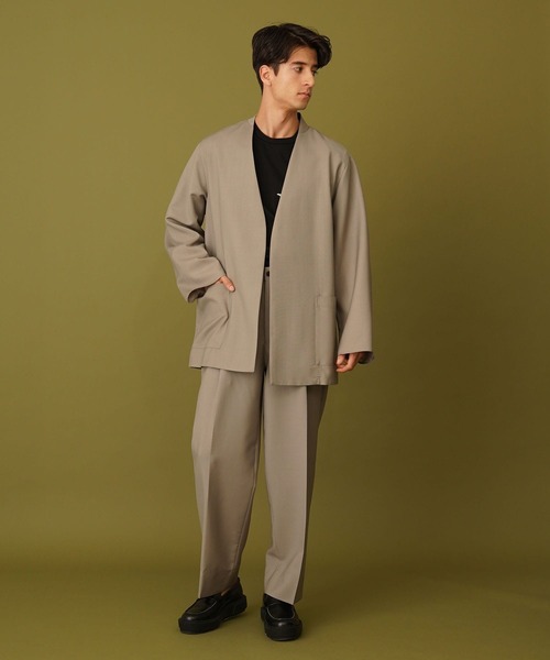markaware（マーカウェア）の「【MARKAWARE】2TUCK COCOON FIT（スラックス・メンズ・ベージュ/グリーン・1/2）」の11枚目の写真