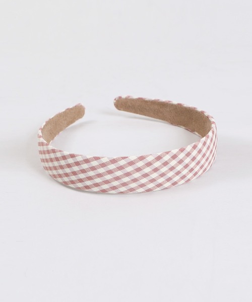 WC（ダブル シー）の「WC/ギンガムチェックカチューシャ（カチューシャ・レディース・グリーン/ライトピンク/ベージュ/ブラック・FREE）」の4枚目の写真