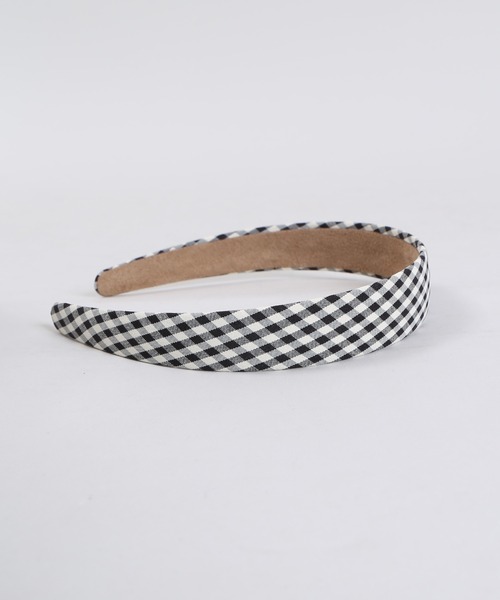 WC（ダブル シー）の「WC/ギンガムチェックカチューシャ（カチューシャ・レディース・グリーン/ライトピンク/ベージュ/ブラック・FREE）」の7枚目の写真